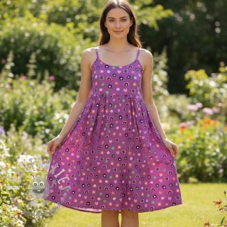 Tessuto di cotone Love mauve