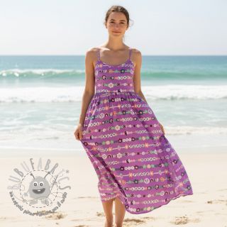 Tessuto di cotone Love dream mauve