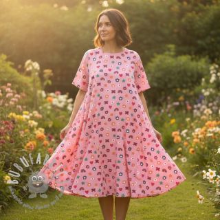 Tessuto di cotone Love pink