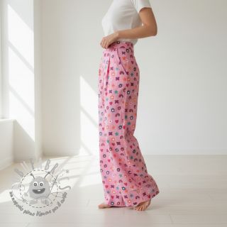 Tessuto di cotone Love pink