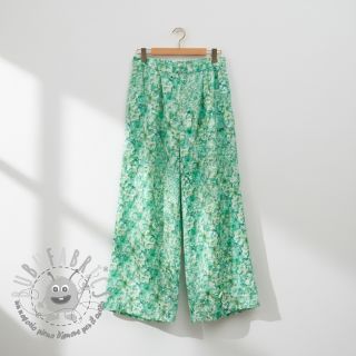 Tessuto di cotone EMBROIDERY Viola green digital print