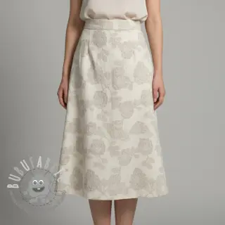 Tessuto di cotone con lino JACQUARD Peony flowers