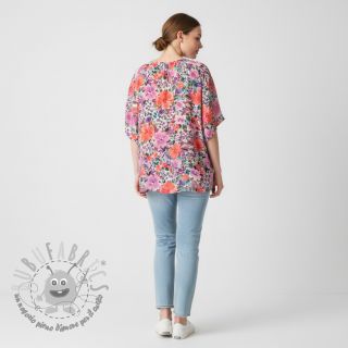 Tessuto di cotone Expession flowers digital print