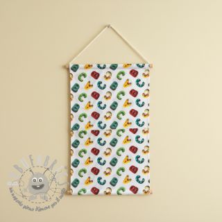 Tessuto di cotone Dino baby design D digital print