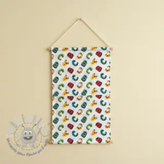 Tessuto di cotone Dino baby design D digital print