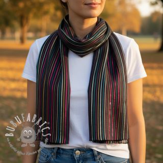 Tessuto di cotone LUREX stripes navy