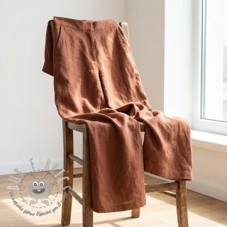 Tessuto di cotone con lino chestnut