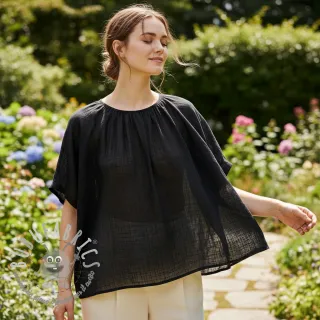 Tessuto di cotone con lino black