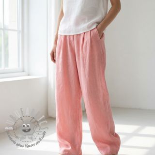 Tessuto di cotone con lino salmon