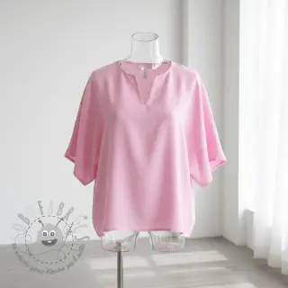 Tessuto di cotone con lino pink