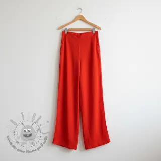 Tessuto di cotone con lino red