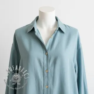 Tessuto di cotone con lino old blue