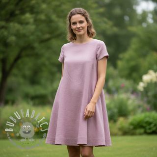 Tessuto di cotone con lino old pink