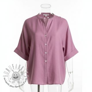 Tessuto di cotone con lino old pink