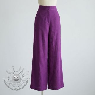 Tessuto di cotone con lino purple