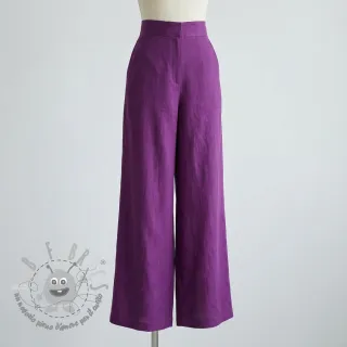 Tessuto di cotone con lino purple