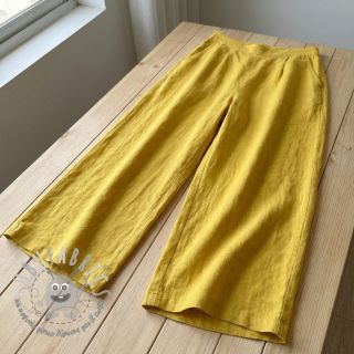 Tessuto di cotone con lino ochre