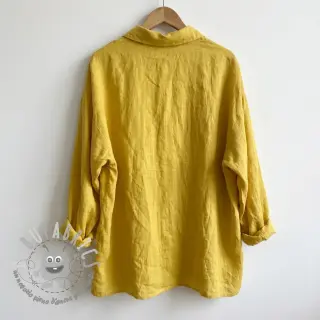 Tessuto di cotone con lino ochre