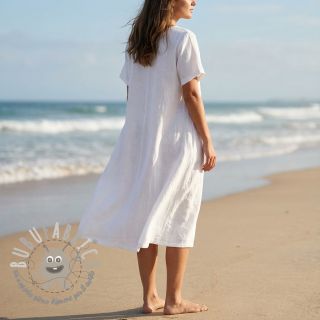 Tessuto di cotone con lino off white