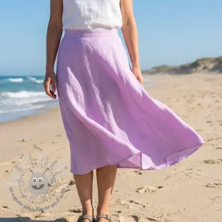 Tessuto di cotone con lino lilac