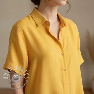 Tessuto di cotone con lino yellow