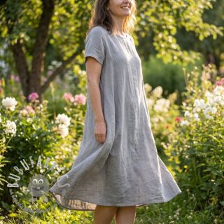 Tessuto di cotone con lino grey