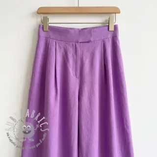 Tessuto di cotone con lino dark lilac