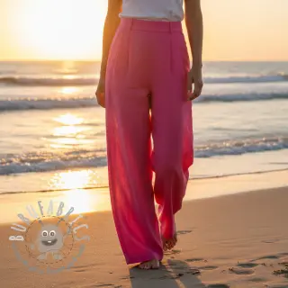 Tessuto di cotone con lino fuchsia
