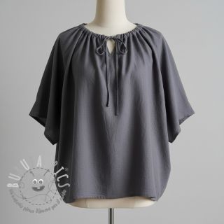 Tessuto di cotone con lino dark grey