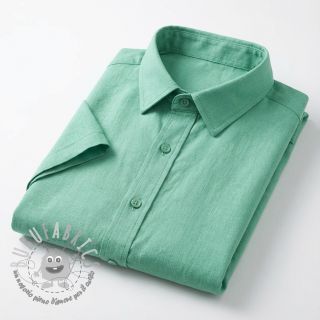 Tessuto di cotone con lino apple green