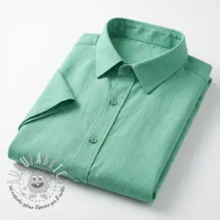 Tessuto di cotone con lino apple green