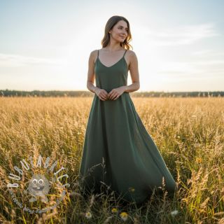 Tessuto di cotone con lino army