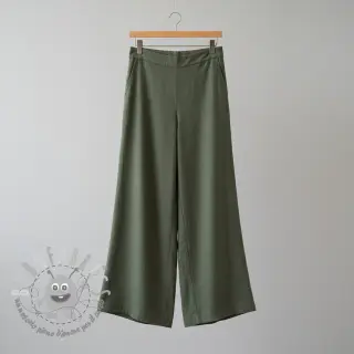 Tessuto di cotone con lino army