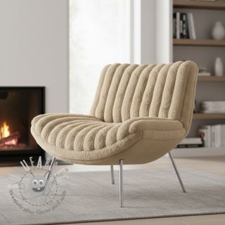 Pelliccia sintetica Barracuda beige