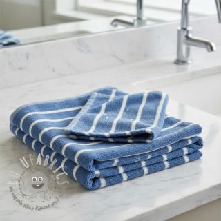 Spugna YARN DYED Stripe BIG light blue