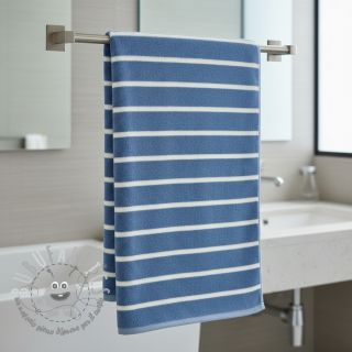 Spugna YARN DYED Stripe BIG light blue