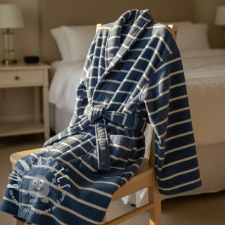 Spugna YARN DYED Stripe BIG light blue