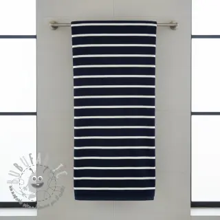 Spugna YARN DYED Stripe BIG dark blue