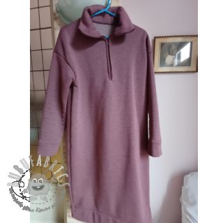 Felpa garzata JOGGING aubergine melange