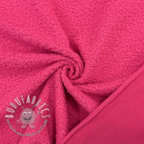 Fleece TEDDY DOUBLE SIDED pink neon
