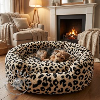 Tessuto per cappotti TEDDY JACQUARD Animal skin black