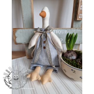 Lino con cotone Lira mini stripe jeans