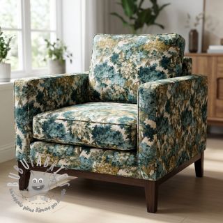 Tessuto decorativo jacquard Aubusson emeraude