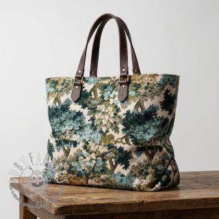 Tessuto decorativo jacquard Aubusson emeraude