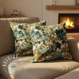 Tessuto decorativo jacquard Aubusson emeraude