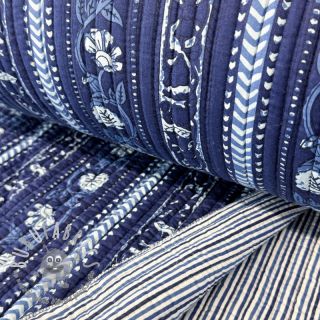 Tessuto di cotone QUILT Gange bleu