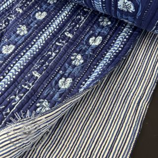 Tessuto di cotone QUILT Gange bleu