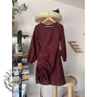 Lino prelavato bordeaux