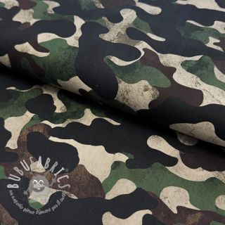 Tessuto di cotone Camouflage green digital print