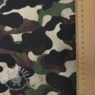 Tessuto di cotone Camouflage green digital print